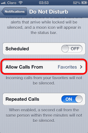 Allow Calls From