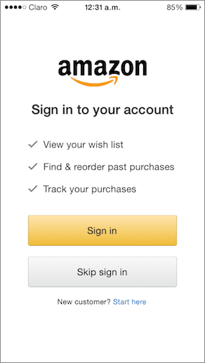 Amazon I Phone Log In