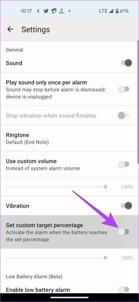 Android Battery Full App Percent