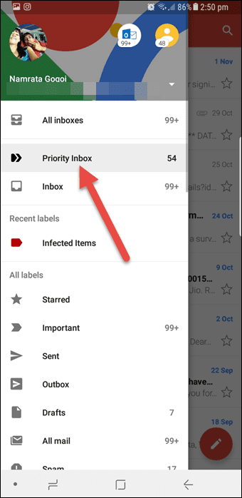 Android Gmail Tips Trick 7