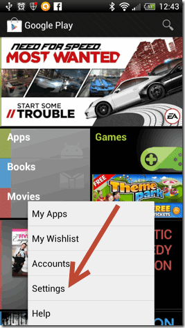 Android App List Cleanup Settings