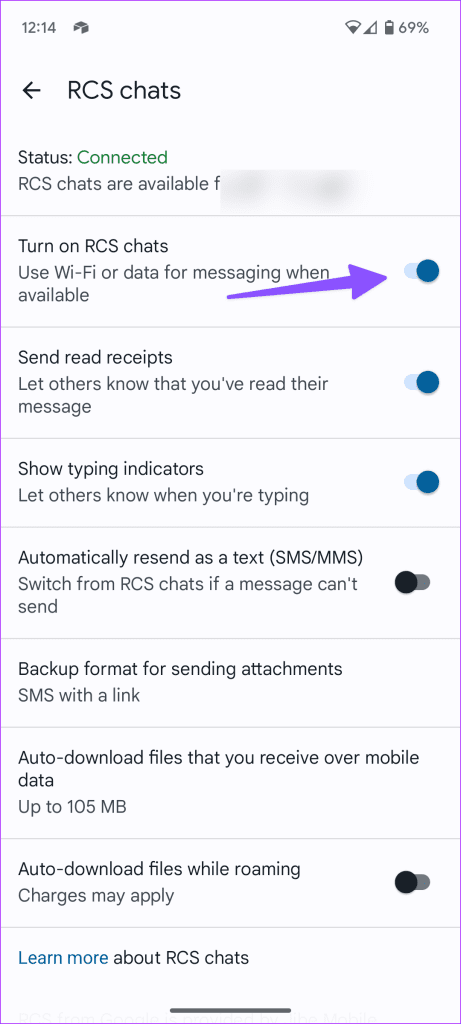 Android not receiving texts 3