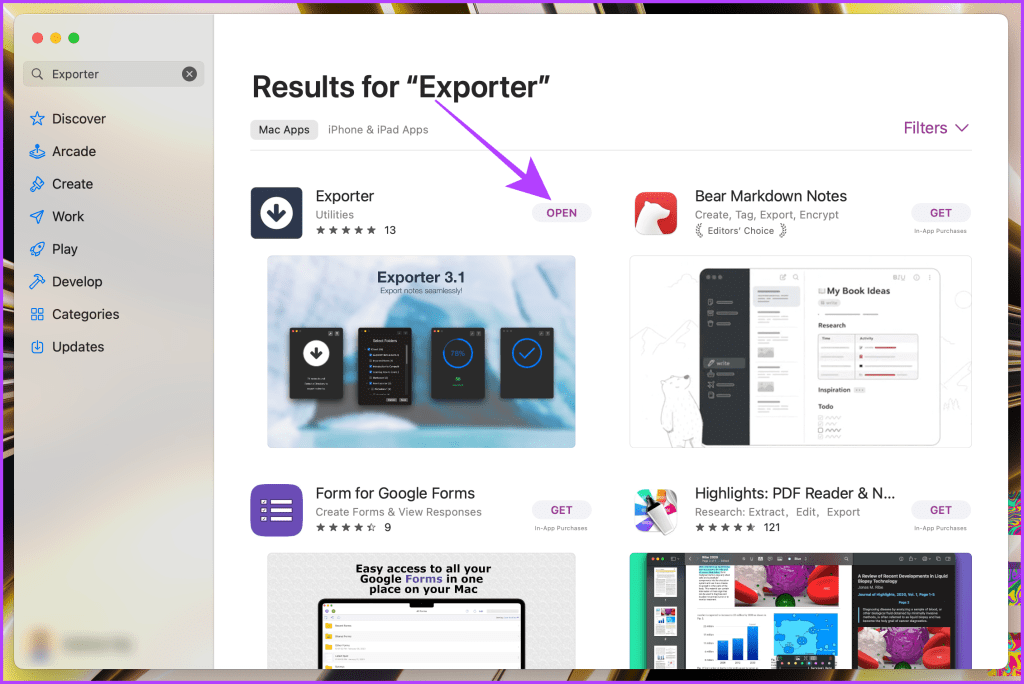 App Store on Mac