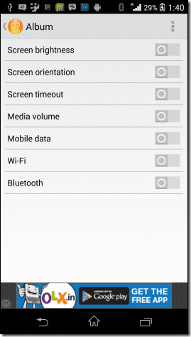 App Config Turn On Settings