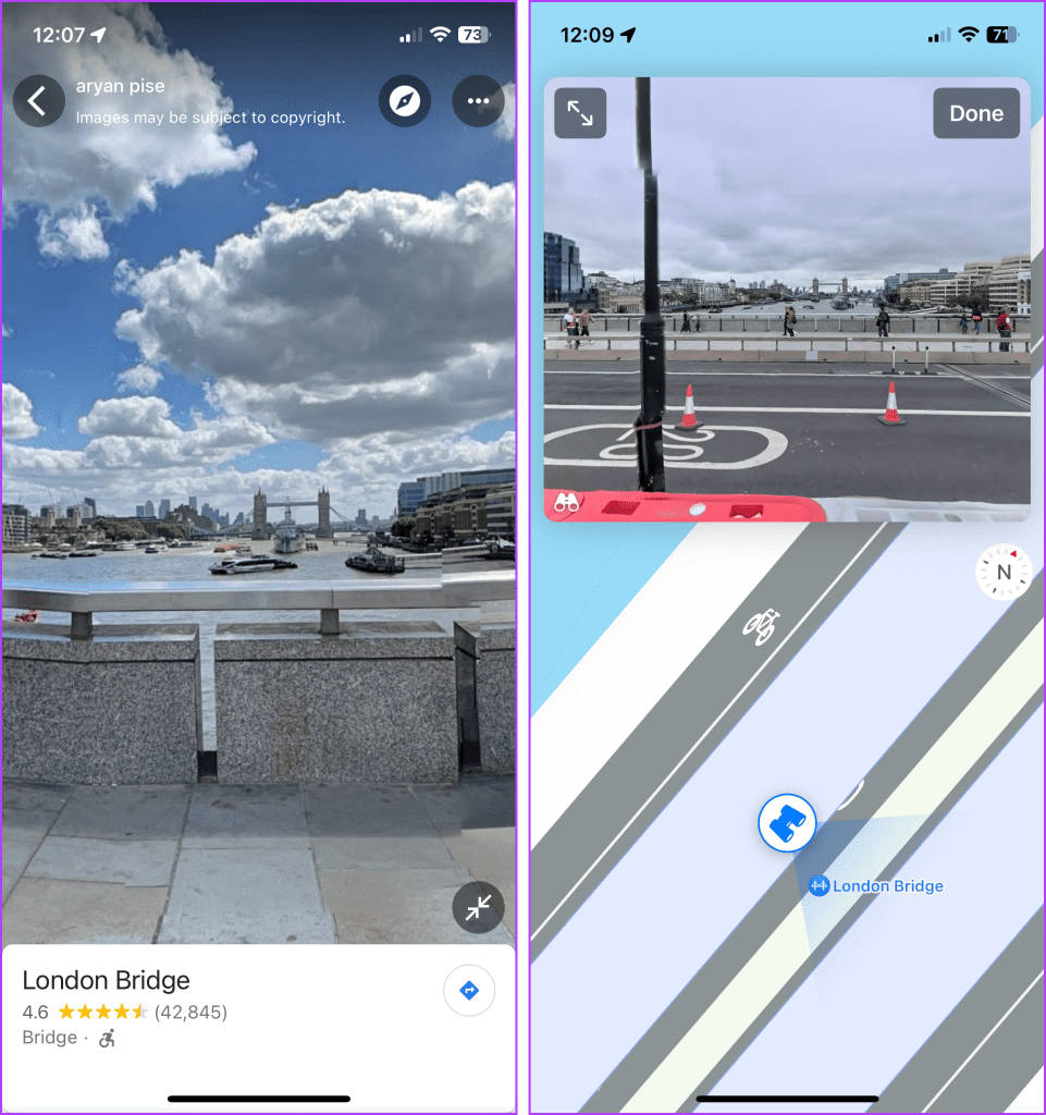 Street View vs. Look Around