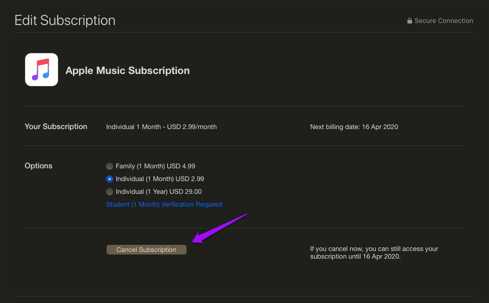 Apple Music Cancel Subscription 19
