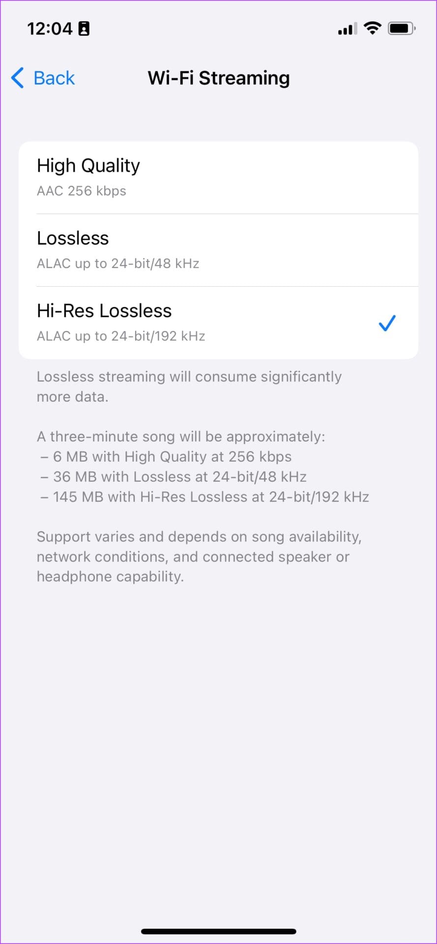 Apple Music Lossless