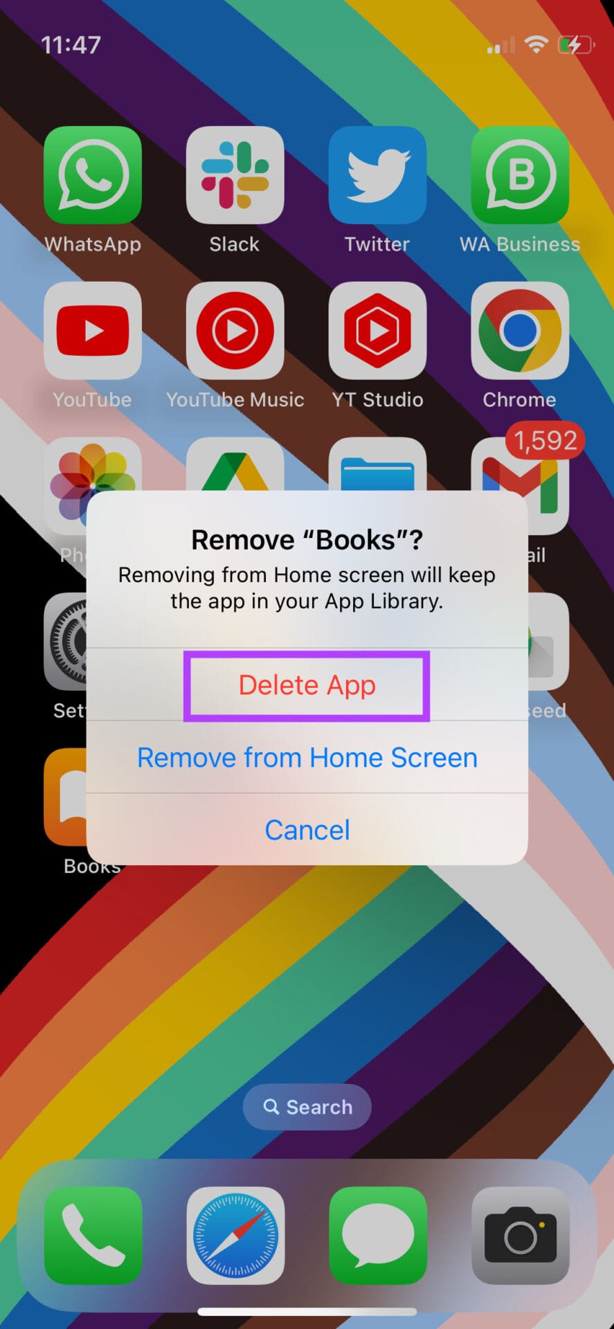 Delete app