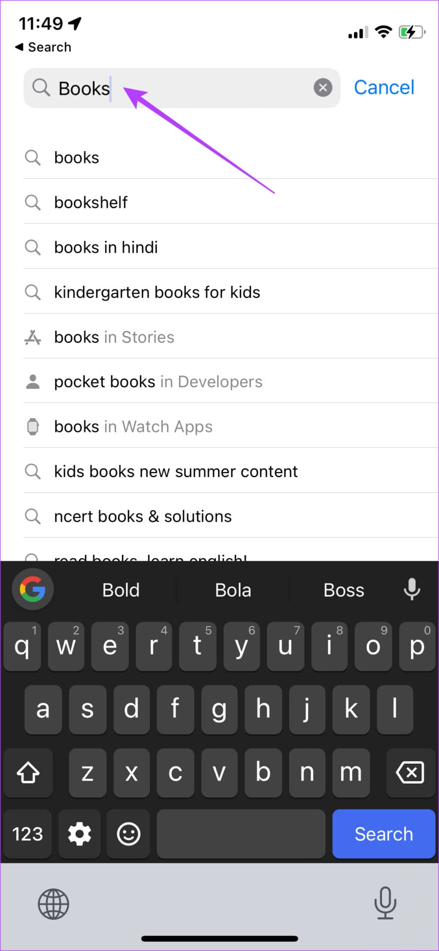 Search for books