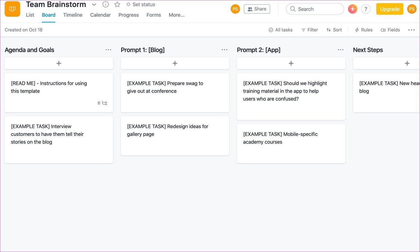 Asana Project