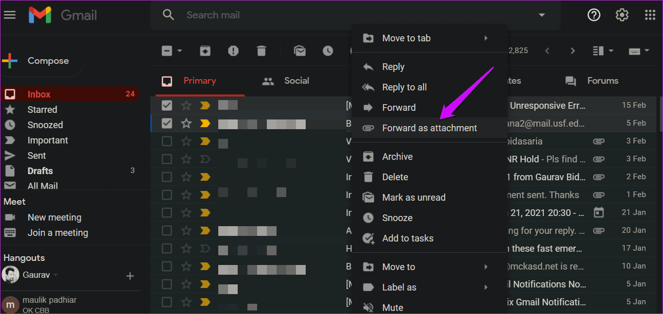 Attach Emails in Gmail Email on Web and Mobile 3