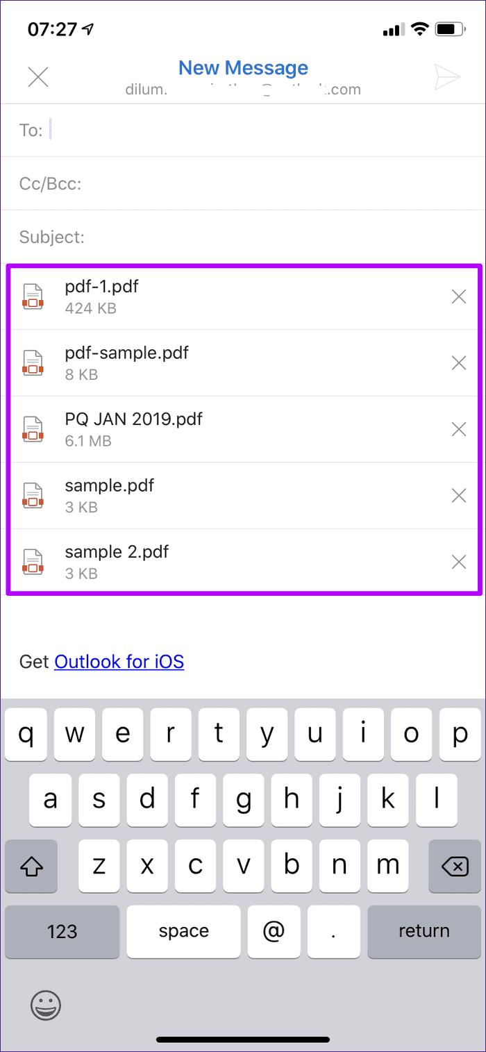 Attach Icloud Files Outlook For Ios 12