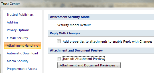 Attachment Handling