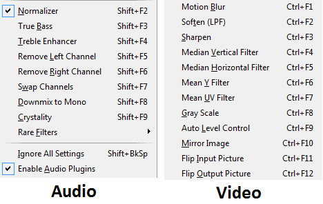 Audio Video Options