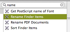 Automator Rename Items