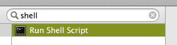 Automator Run Shell Script