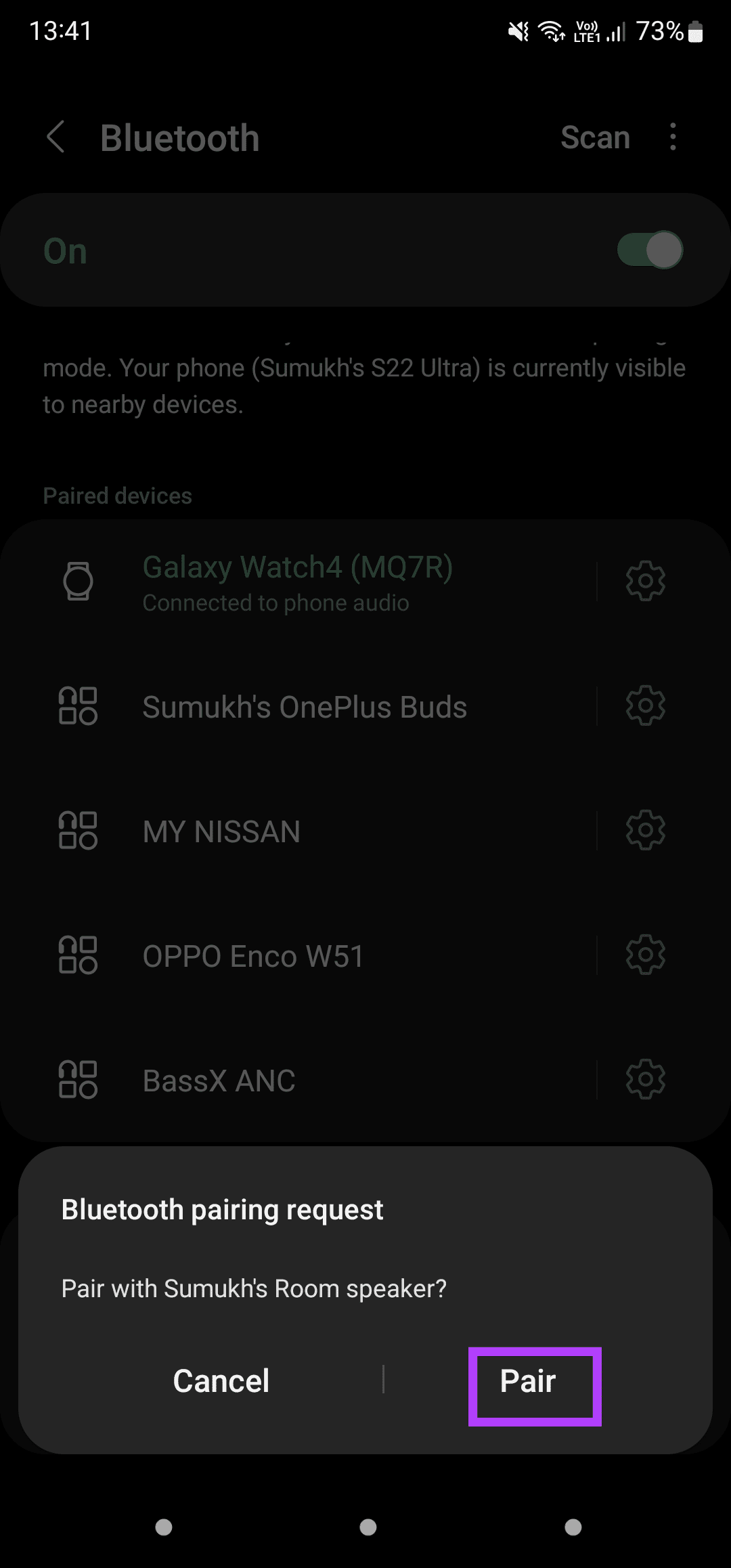 Pair speaker