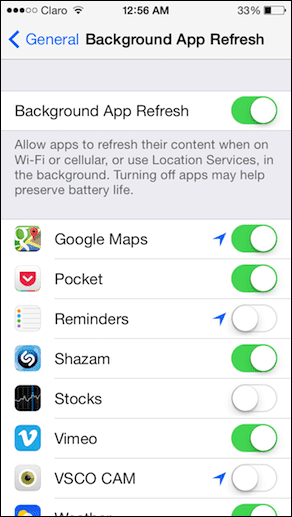 Background Apps