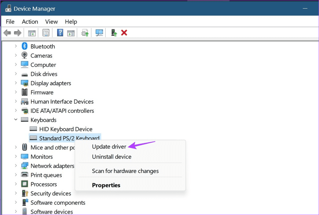Click on Update driver