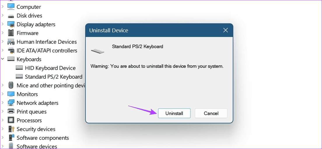 Click on Uninstall