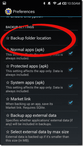 Backup Settings 2