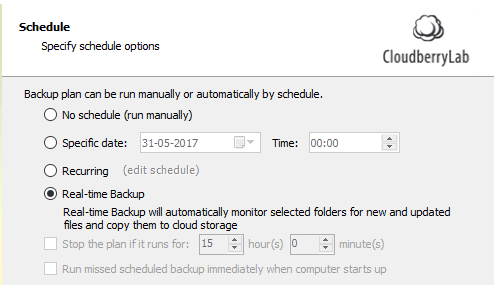 Backup Schedule