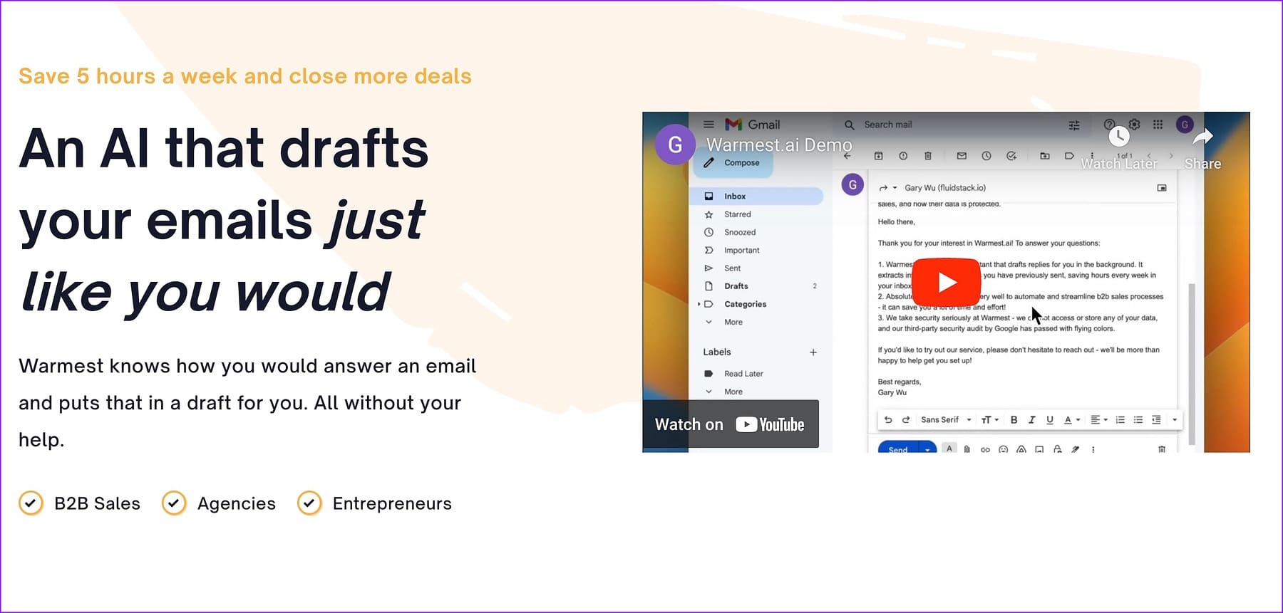 Warmest ai Best AI tools for business