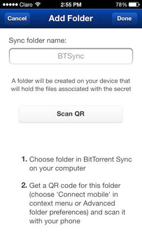 Bit Torrent Sync Scan Qr
