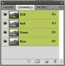 Black White Photoshop Channels