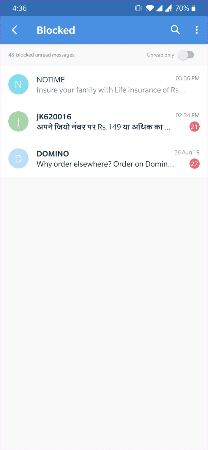 Block Sms In Sms Organizer 6