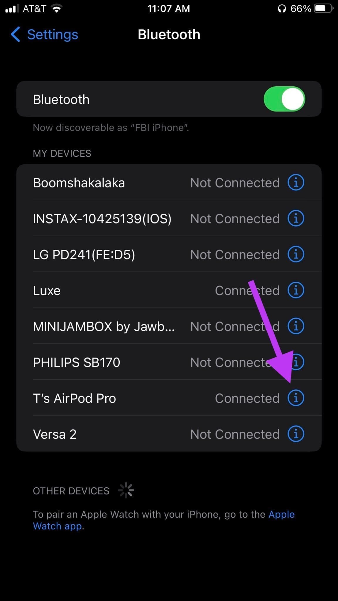 Bluetooth Air Pods Pro I Button