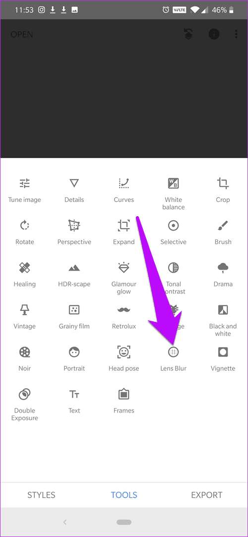 Blur Backgrounds Using Snapseed 16