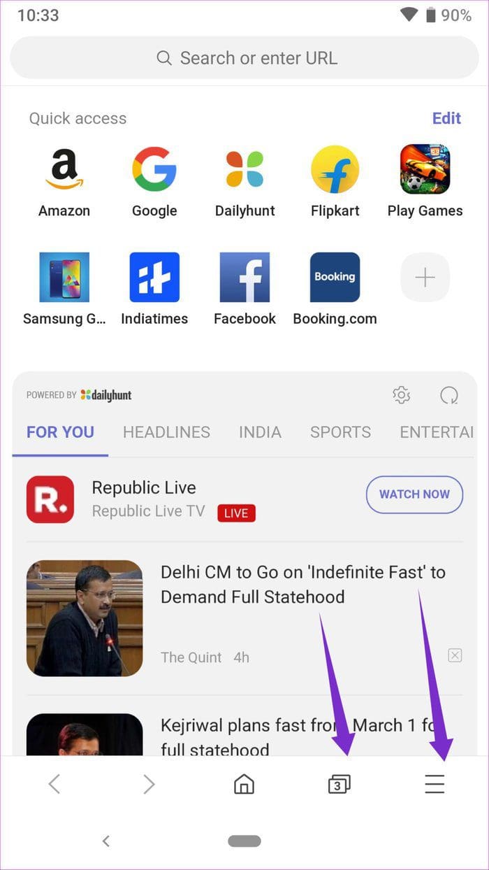 Bottom Bar On Samsung