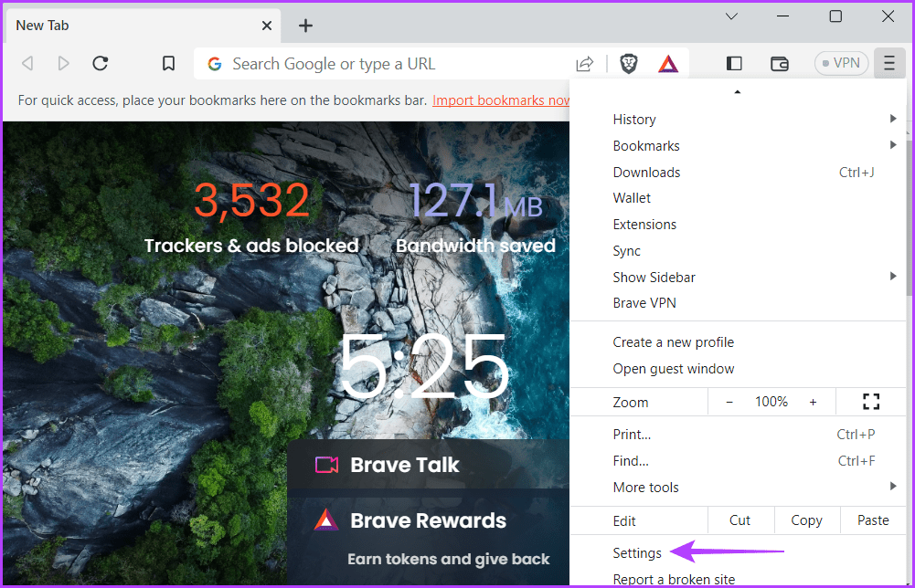 Brave Settings