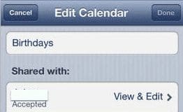 Calendar Sharing