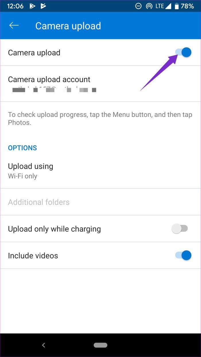Camera Upload Android