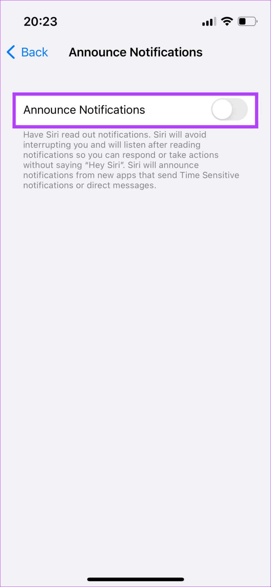 siri notifications on iPhone
