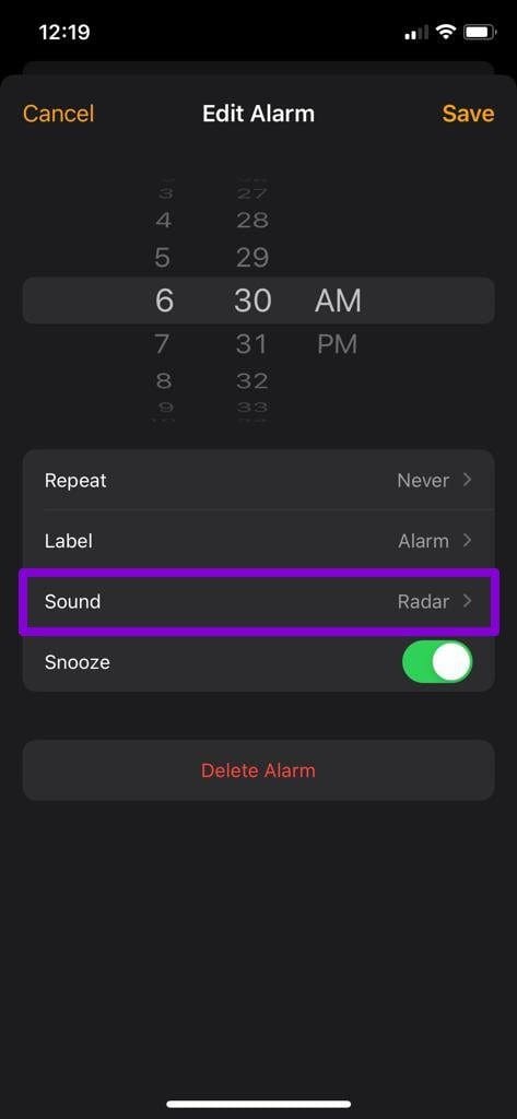 Change Alarm Sound on i Phone