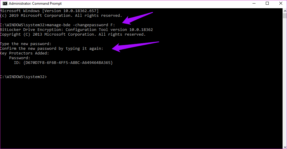 Change Bit Locker Password in Windows 10 7