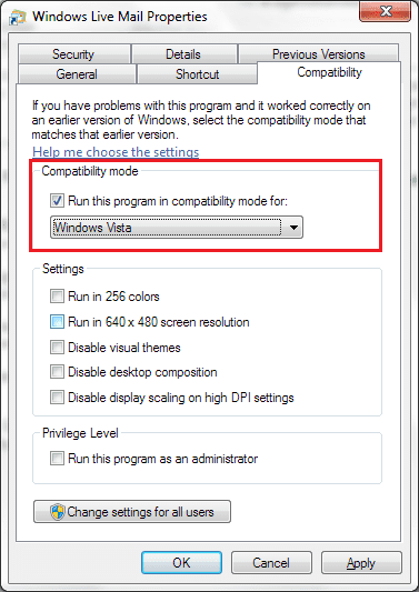 Change Compatibility Mode