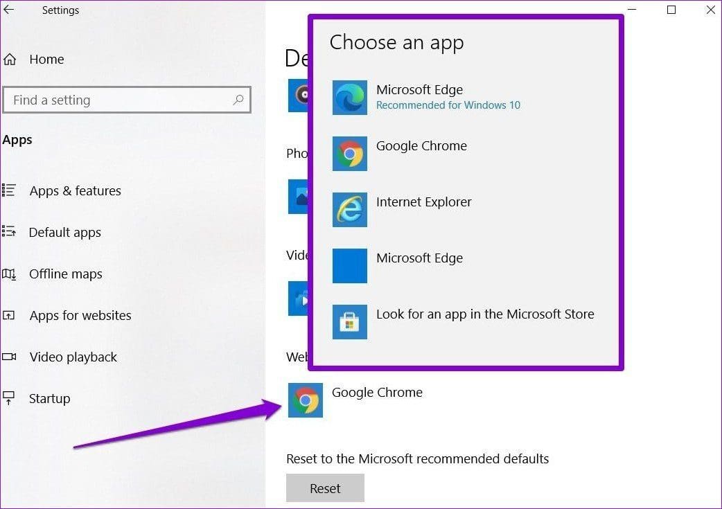 Change Default App