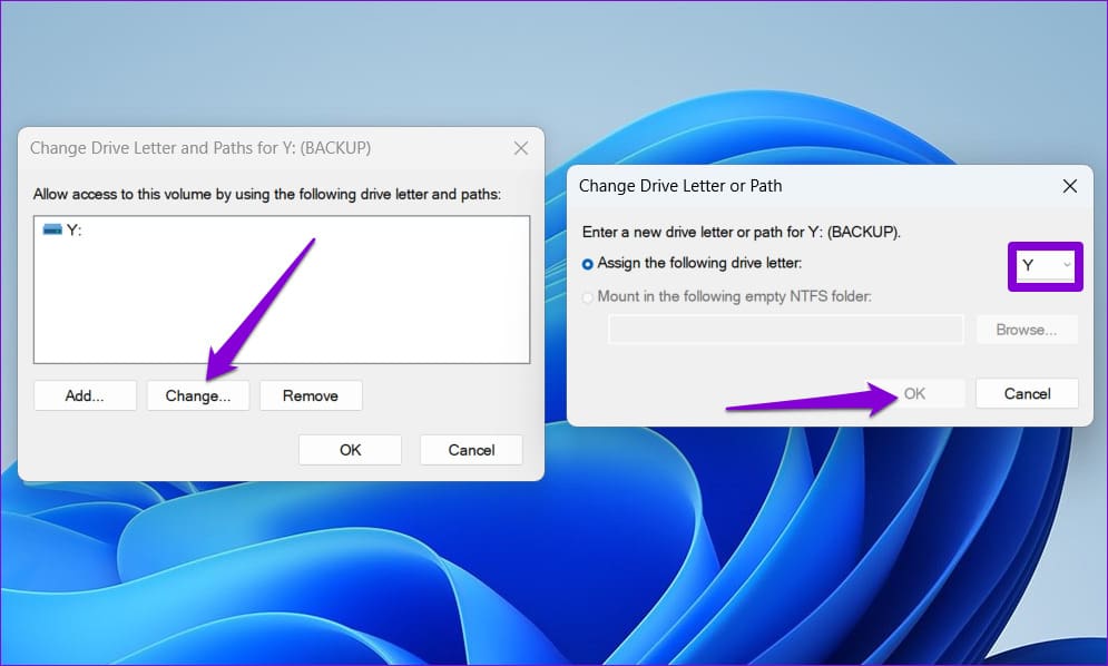 Change Drive Letter Using Disk Management Utility