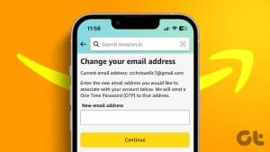 Change Email Address on Amazon