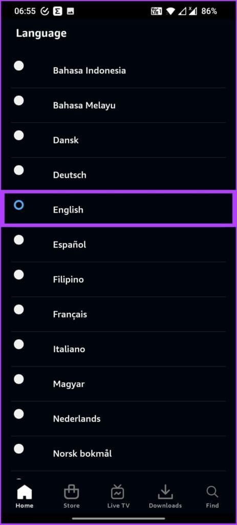 Tap on Amazon Prime video app