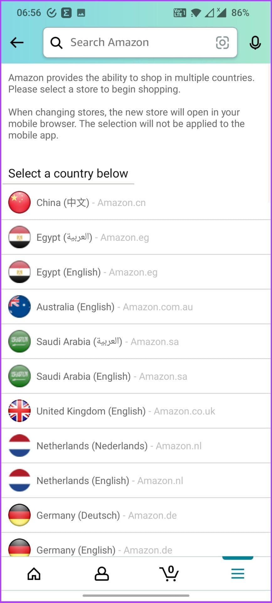 Choose the language option you prefer