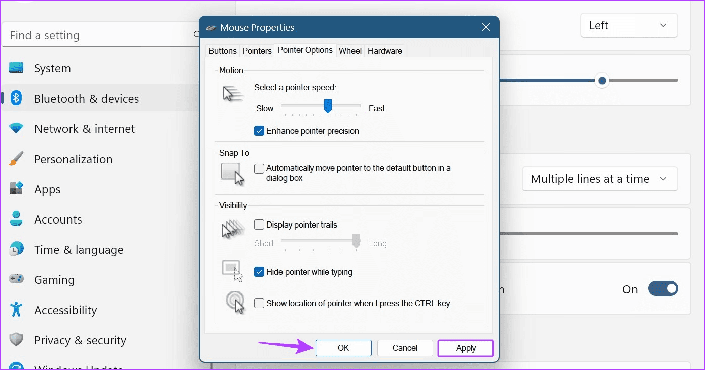 Save mouse customization settings