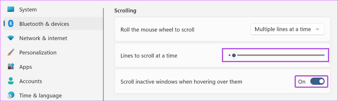 Change mouse scroll speed