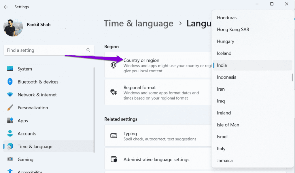 Change Region on Windows 11