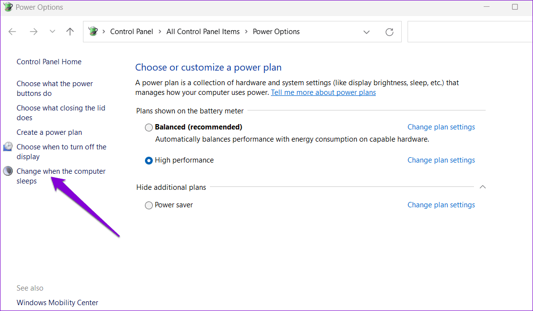 Change Sleep Settings on Windows 11