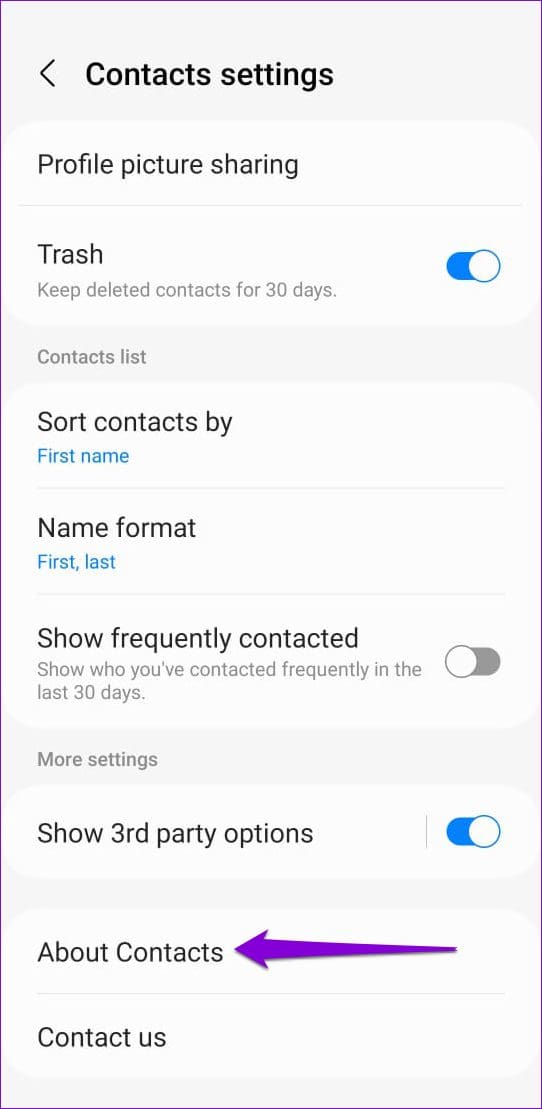 Check Samsung Contacts App Update